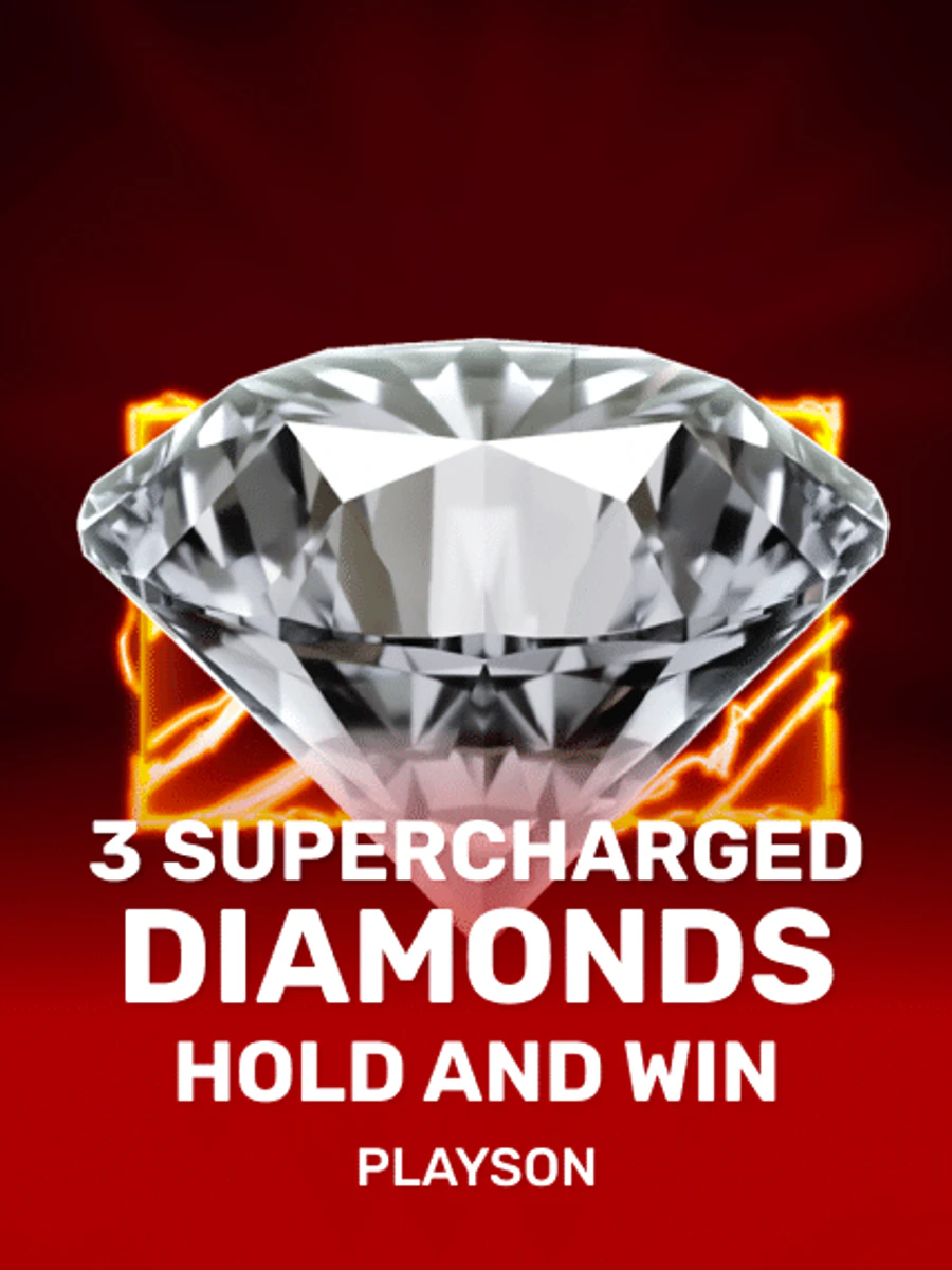 3 Supercharged Diamonds: Hold and Win slot artwork
