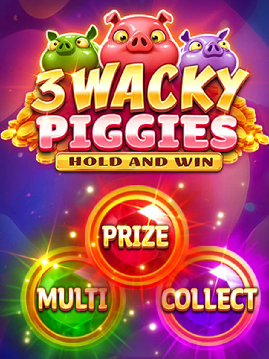 3 Wacky Piggies Hold and Win slot artwork