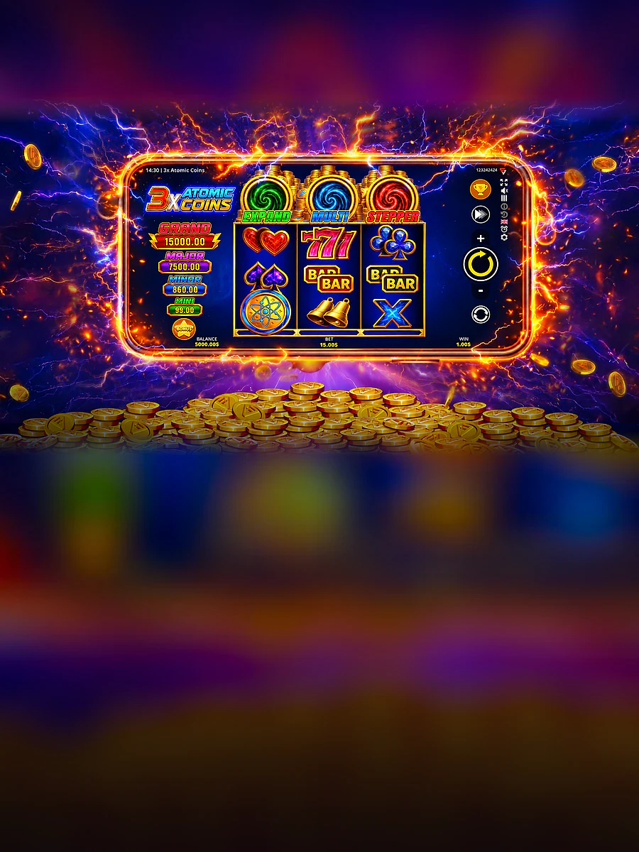 3X Atomic Coins slot artwork