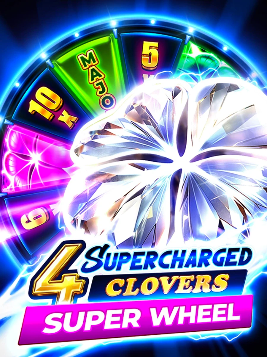 4 Supercharged Clovers: Super Wheel slot artwork