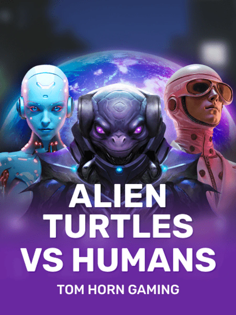 Alien Turtles vs. Humans slot artwork