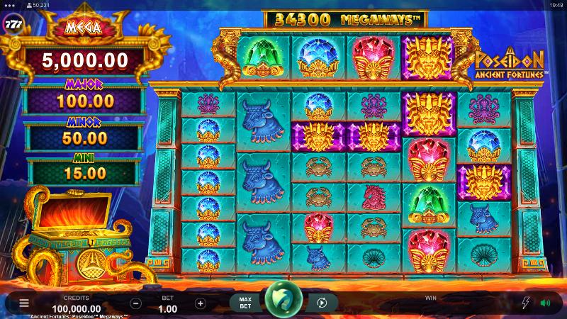 Ancient Fortunes: Poseidon slot artwork