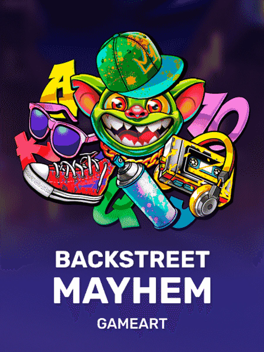 Backstreet Mayhem slot artwork