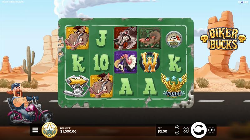 Biker Bucks slot artwork