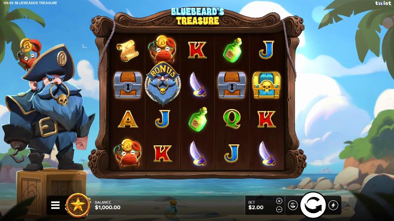 Bluebeard’s Treasure slot artwork