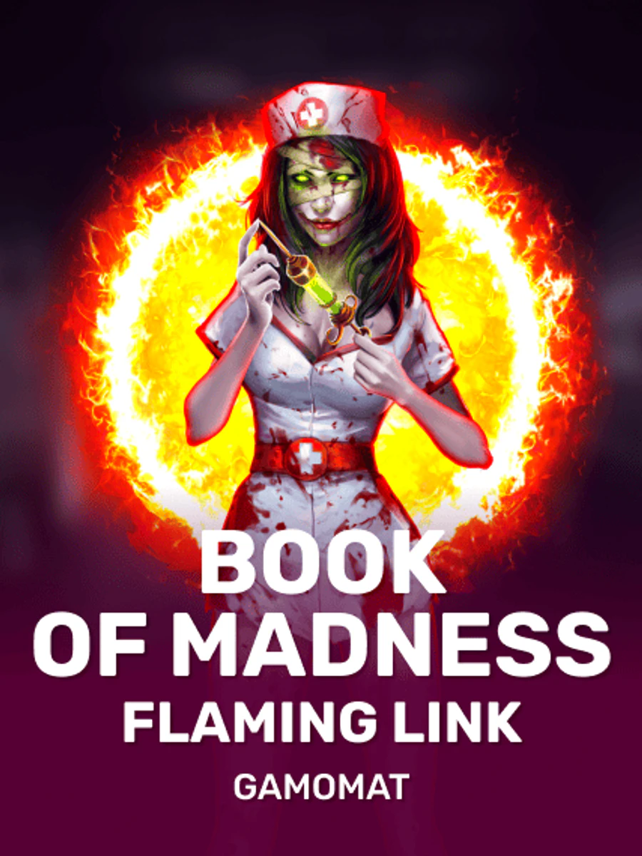 Book of Madness Flaming Link slot artwork