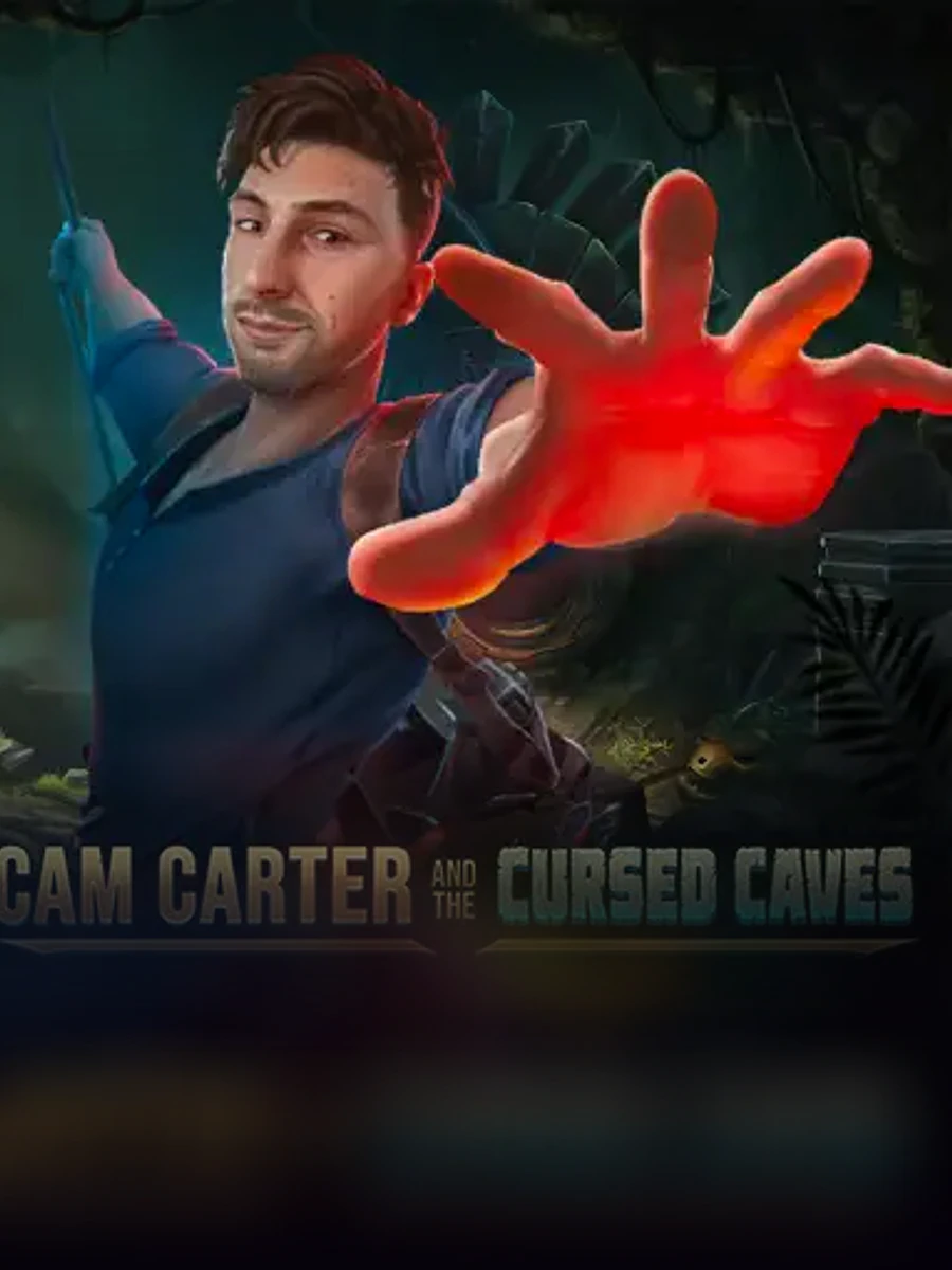 Cam Carter & the Cursed Caves casino game artwork