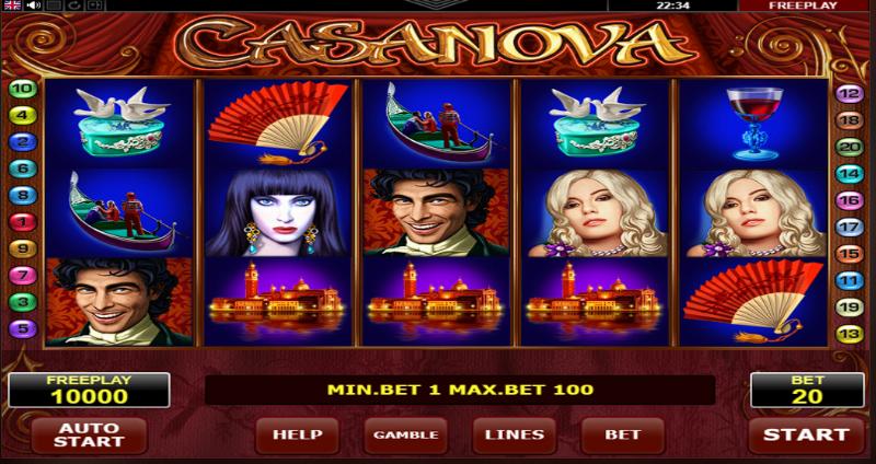 Casanova slot artwork
