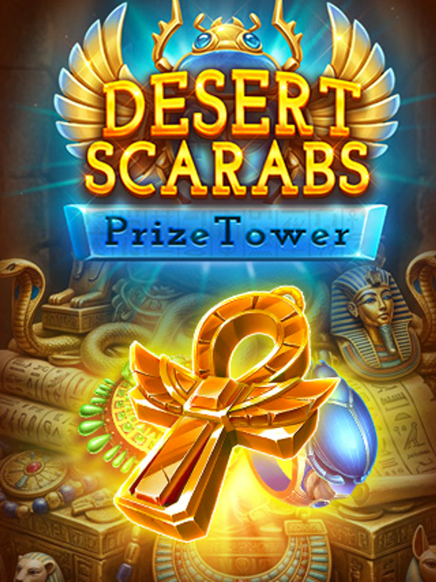 Desert Scarabs PrizeTower slot artwork