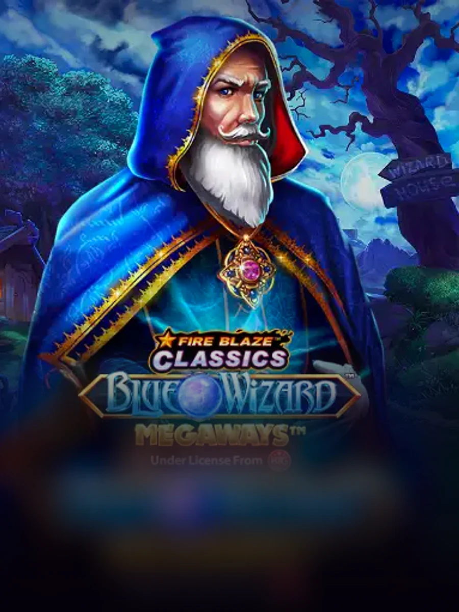 Fire Blaze Blue Wizard Megaways slot artwork