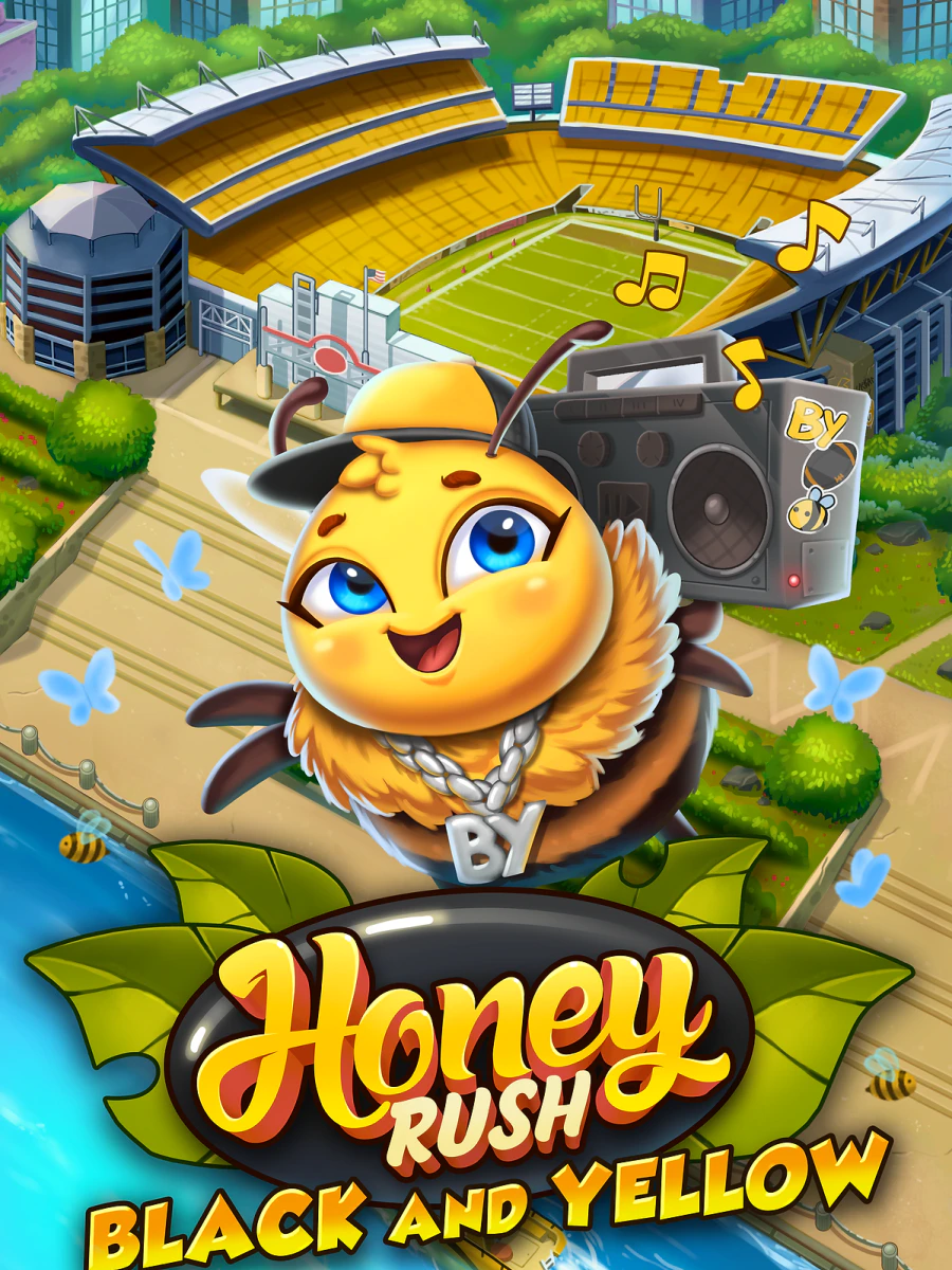 Honey Rush Black And Yellow instant game artwork