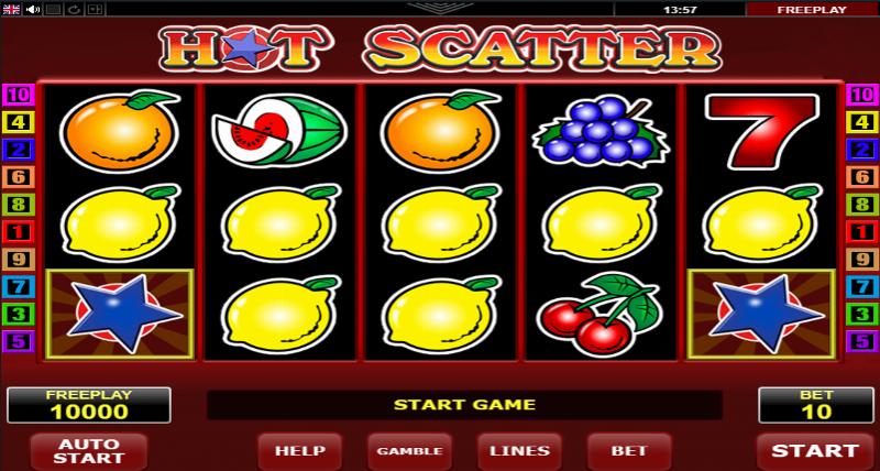 Hot Scatter slot artwork
