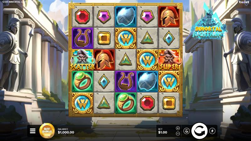 Immortal Lightning slot artwork
