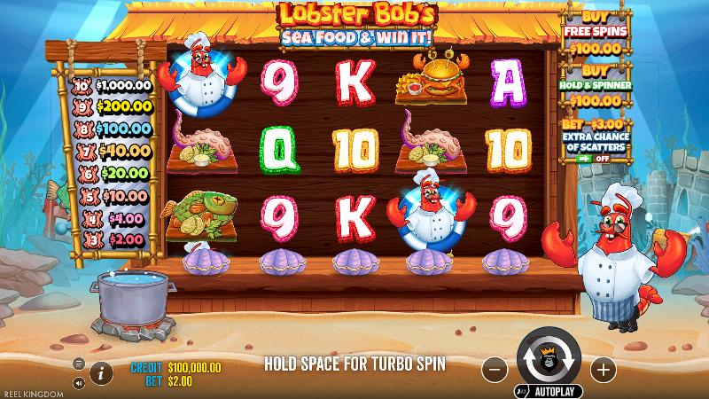Lobster Bob’s Sea Food And Win It slot artwork