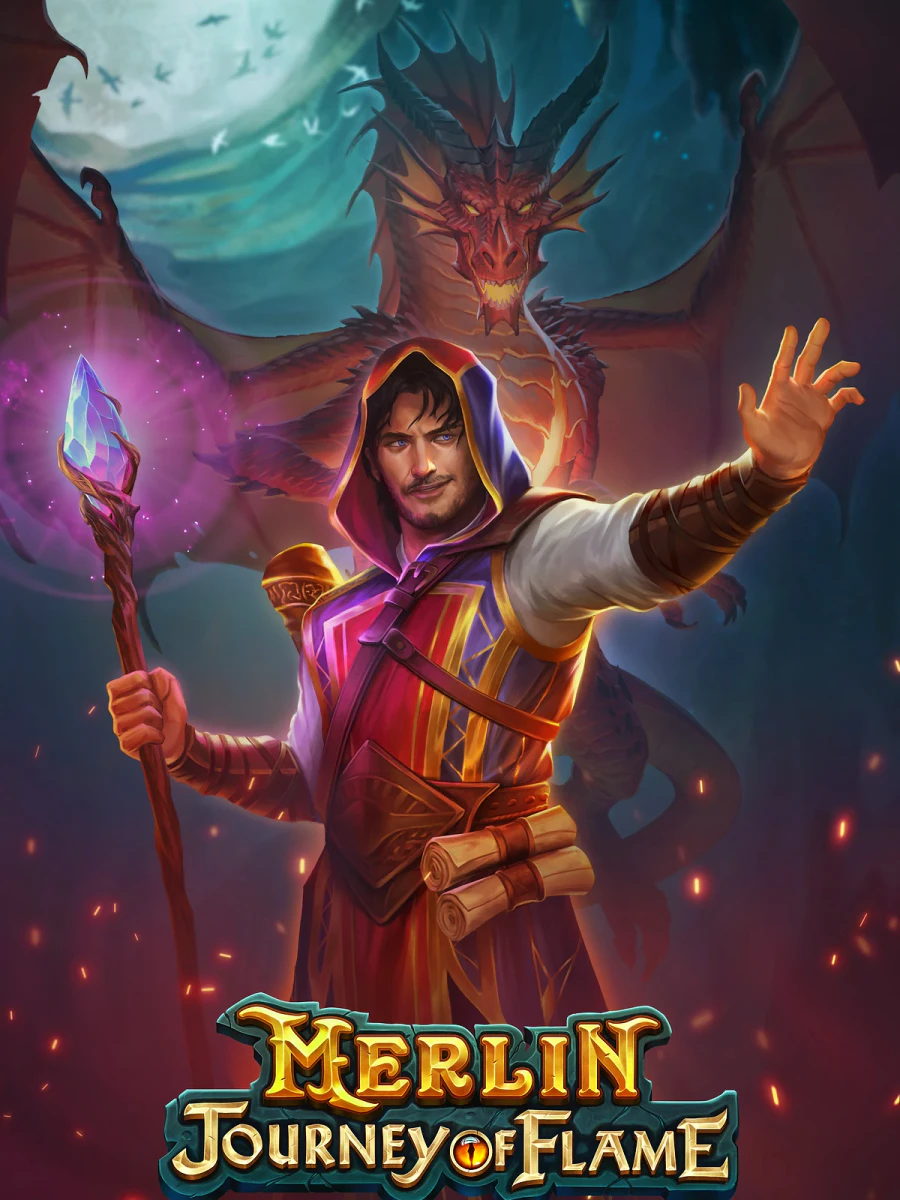 Merlin Journey of Flame slot artwork