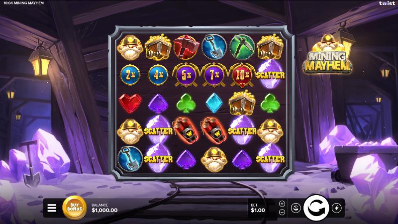 Mining Mayhem slot artwork