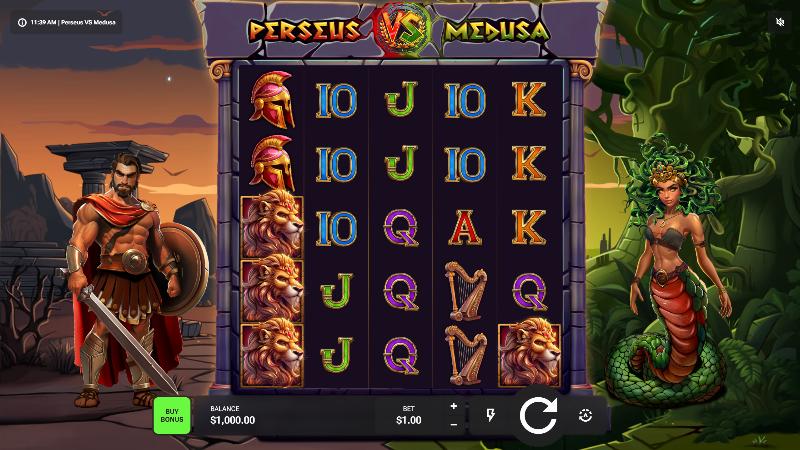 Perseus Vs Medusa slot artwork