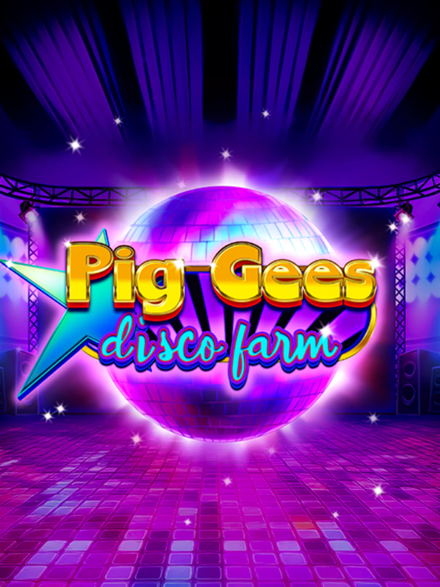 Pig Gees - Disco Farm slot artwork