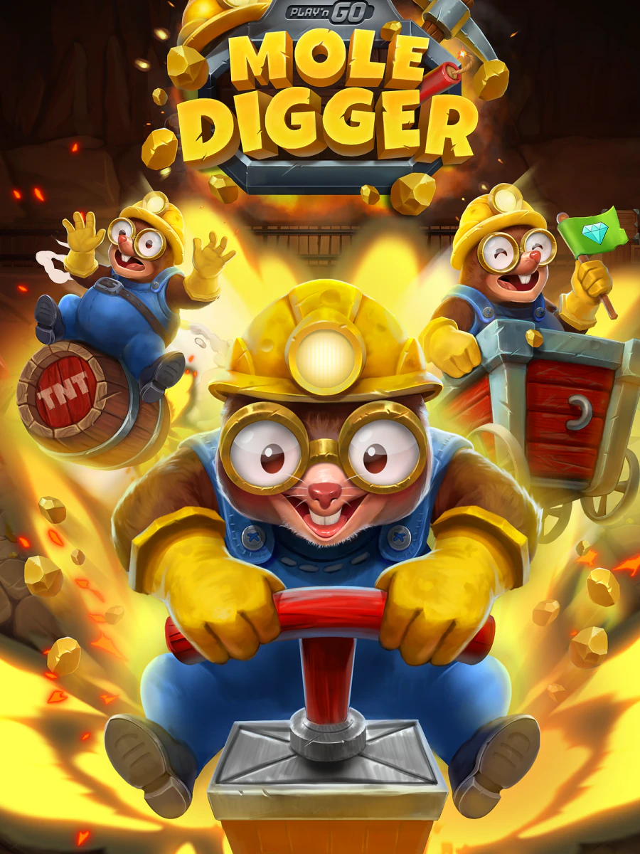 Play'n GO Mole Digger slot artwork
