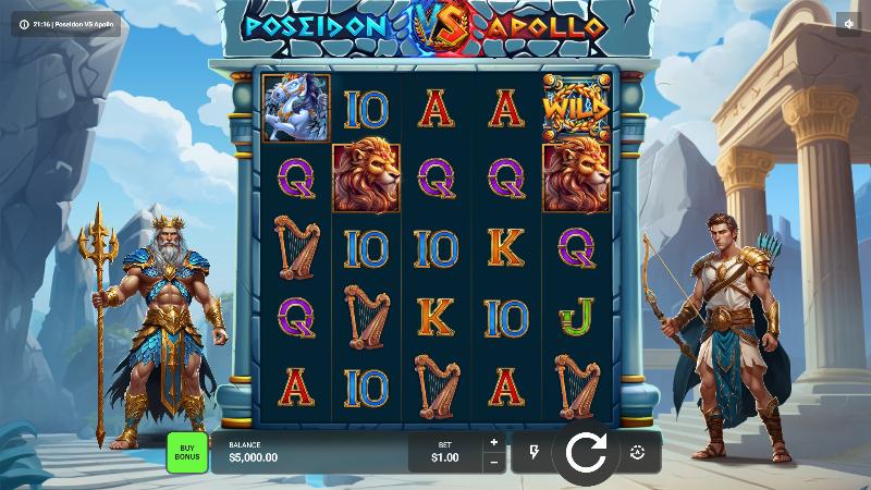 Poseidon Vs Apollo slot artwork