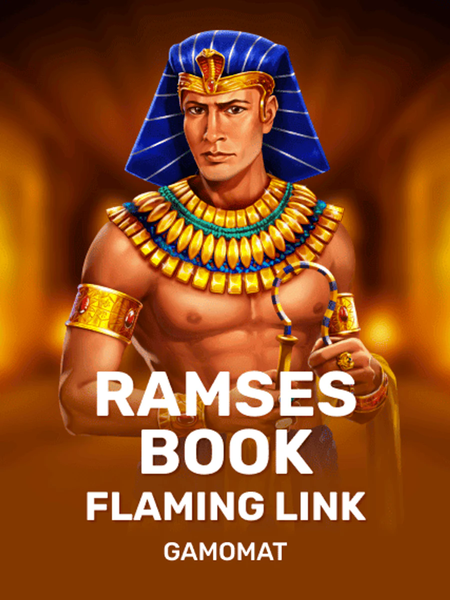 Ramses Book Flaming Link slot artwork