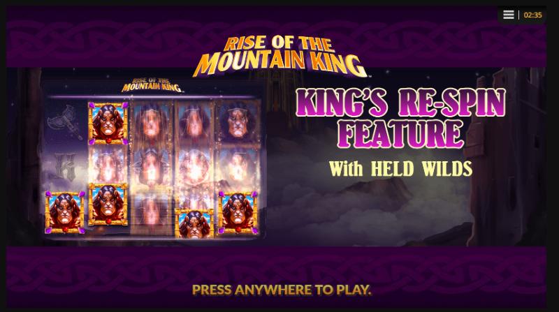 Rise Of The Mountain King slot artwork