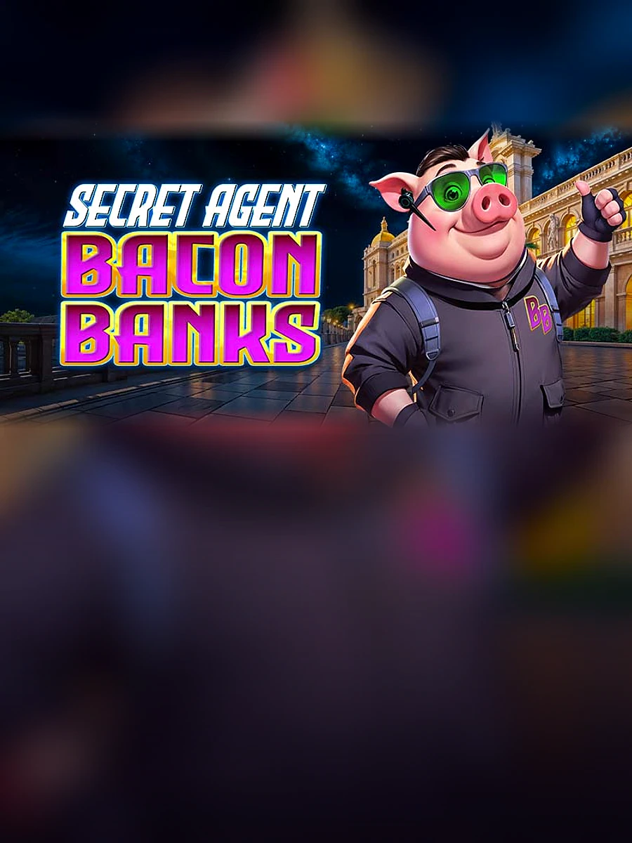 Secret Agent Bacon Banks casino game artwork