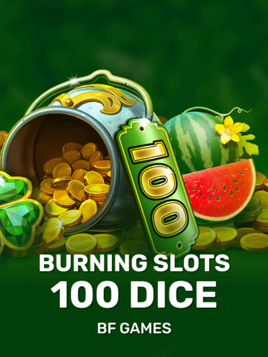 Burning Slots 100 Dice dice game artwork