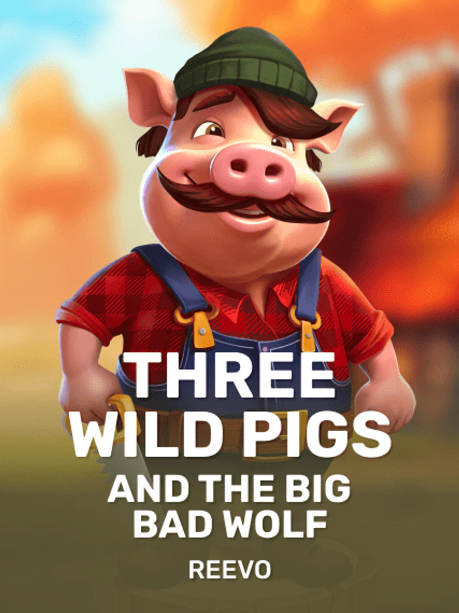 Three Wild Pigs And The Big Bad Wolf slot artwork