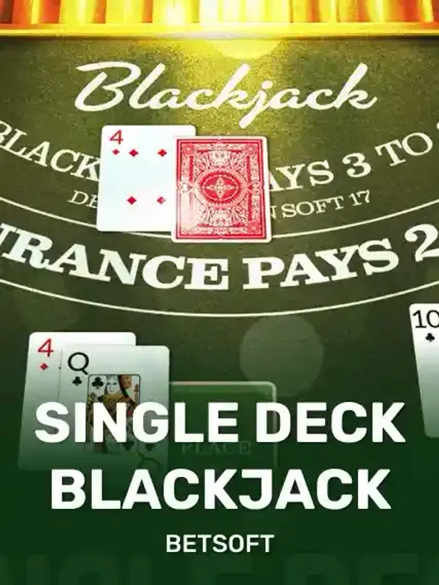 Single Deck Blackjack casino game artwork