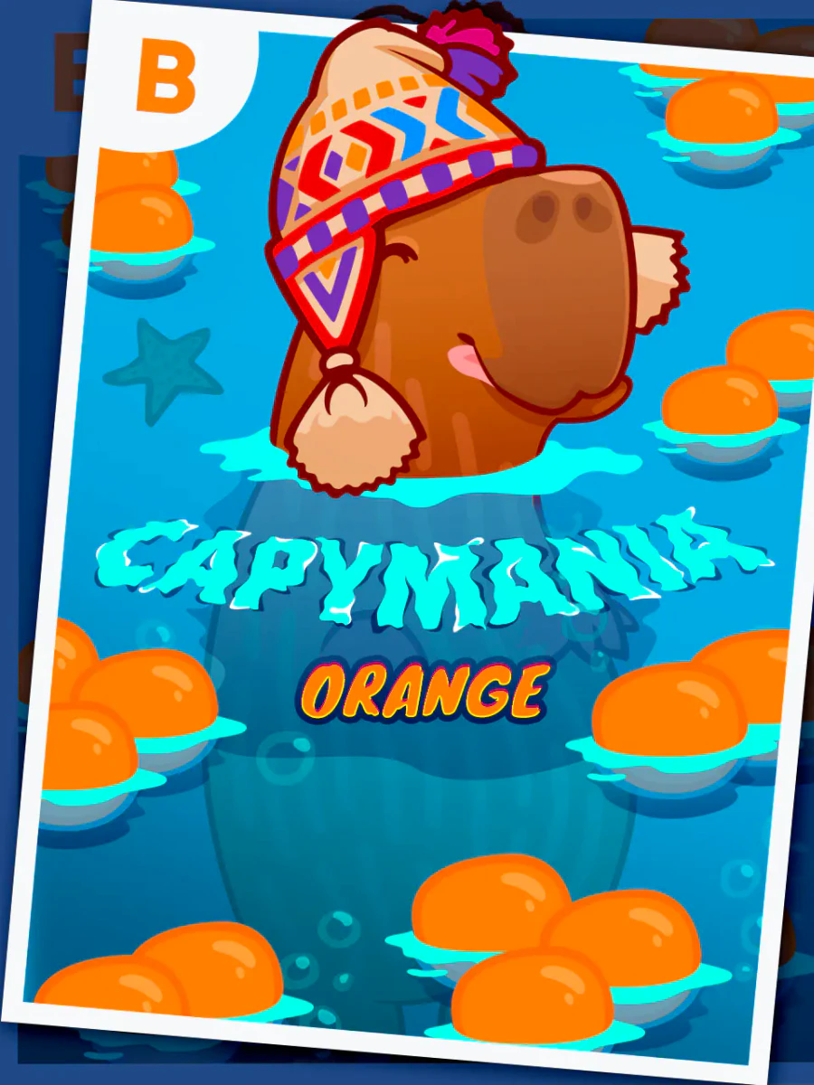 Capymania Orange card game artwork