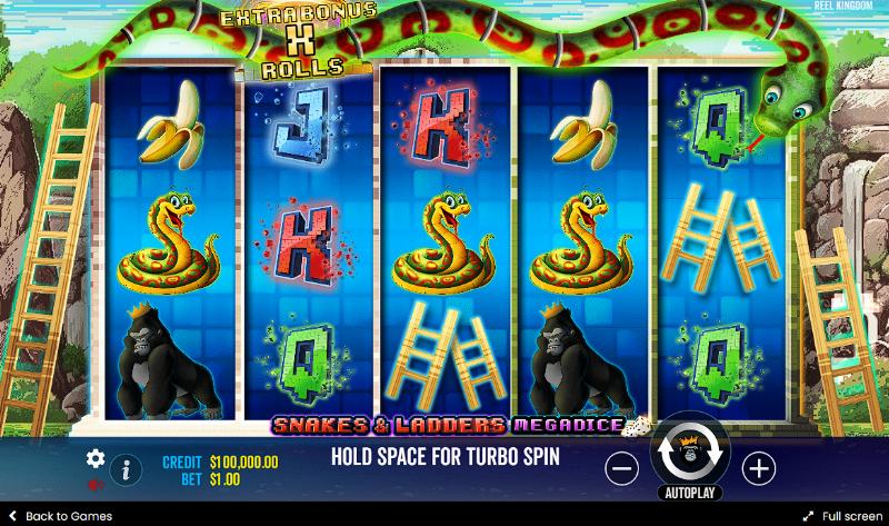 Snakes And Ladders Megadice slot artwork