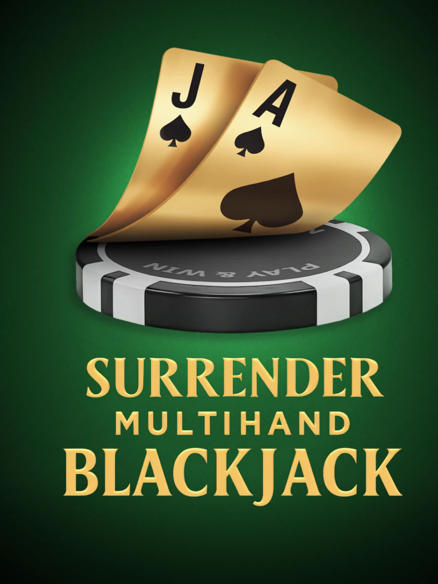 Surrender Multihand Blackjack card game artwork