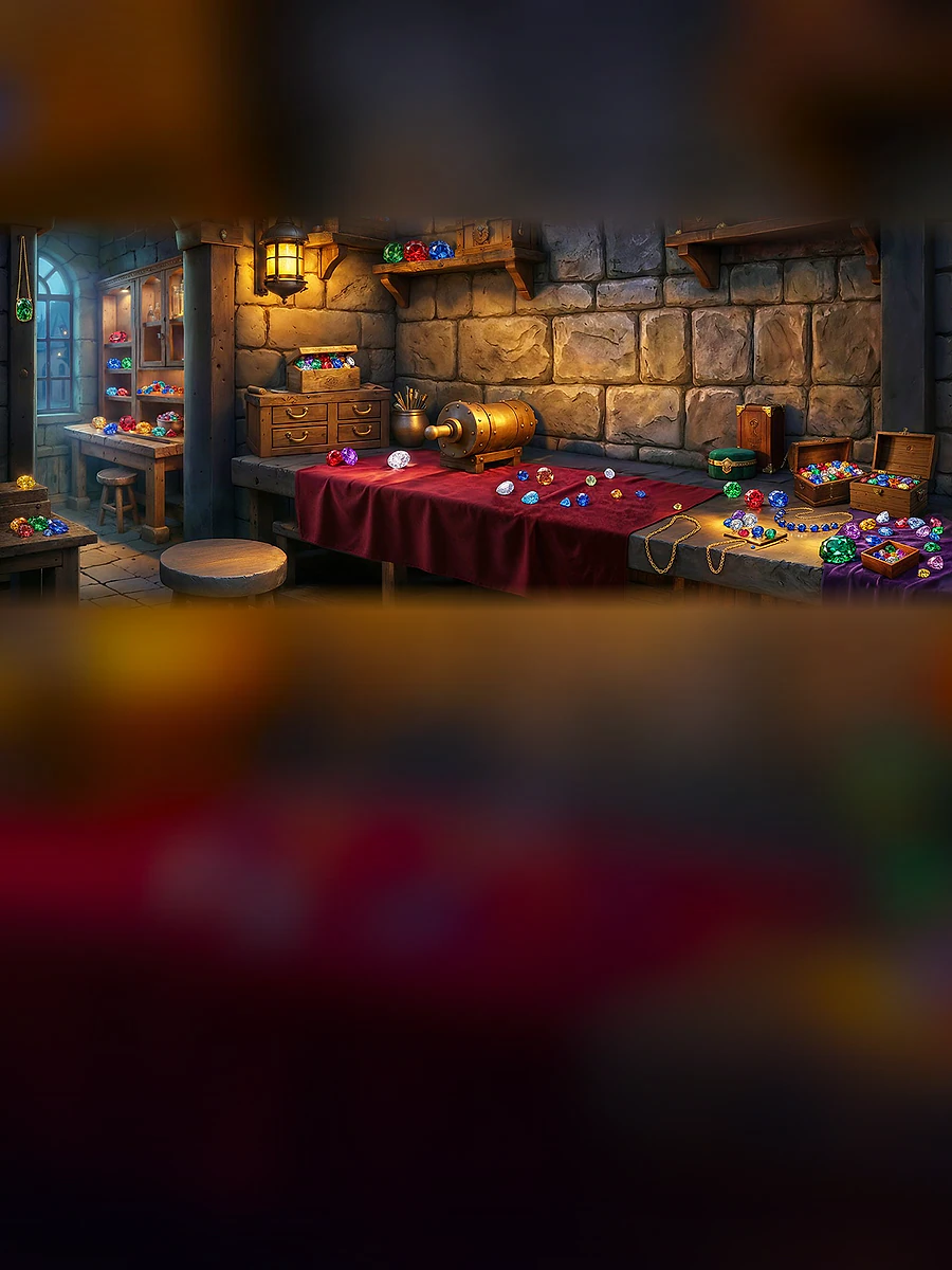 THE Gem Master TM slot artwork