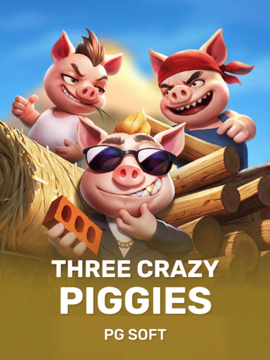 Three Crazy Piggies slot artwork