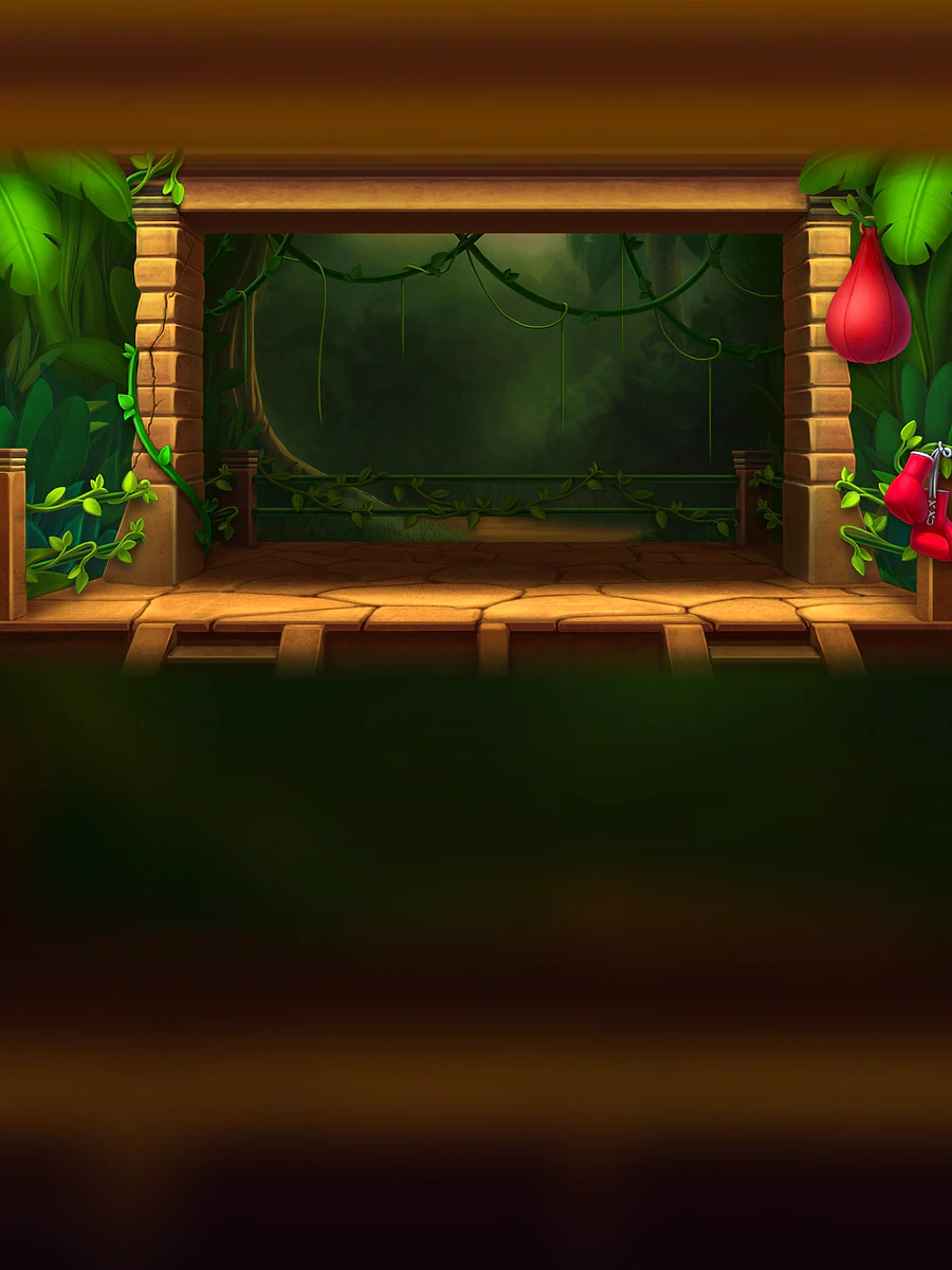 Tumble in the Jungle Wild Fight slot artwork