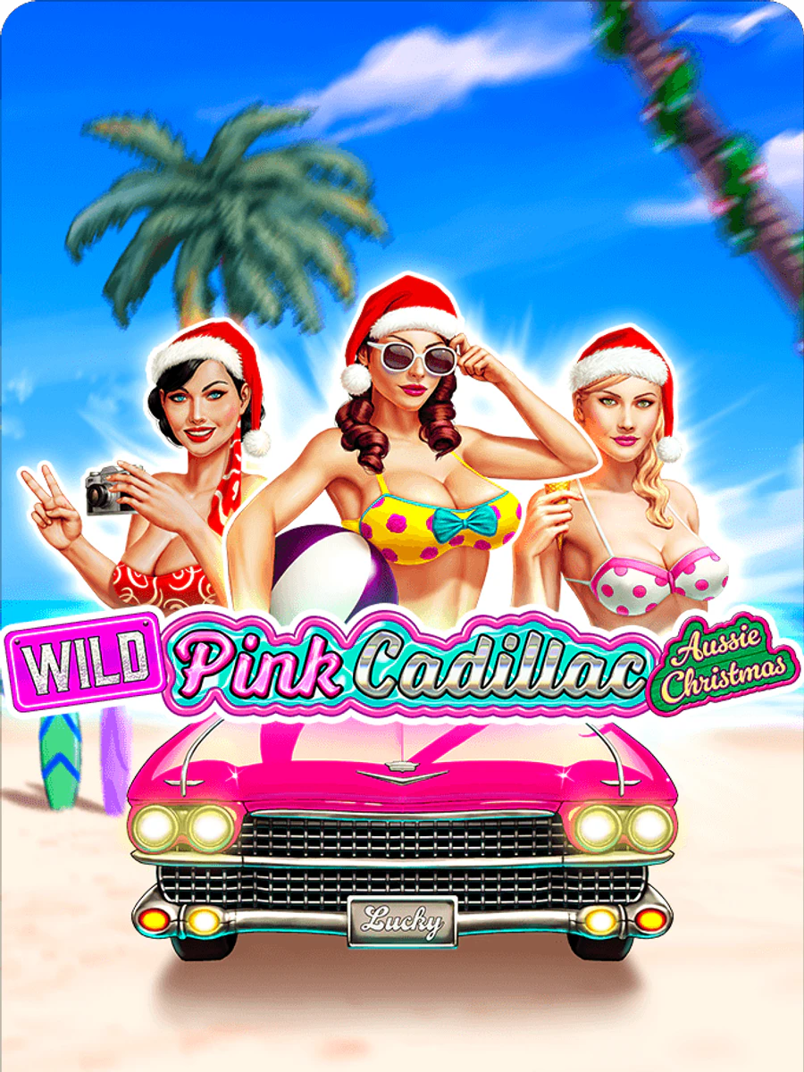 Wild Pink Cadillac Aussie Christmas slot artwork