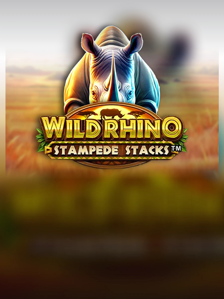 Wild Rhino Stampede Stacks slot artwork