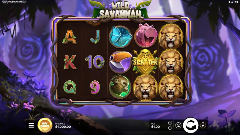 Wild Savannah slot artwork