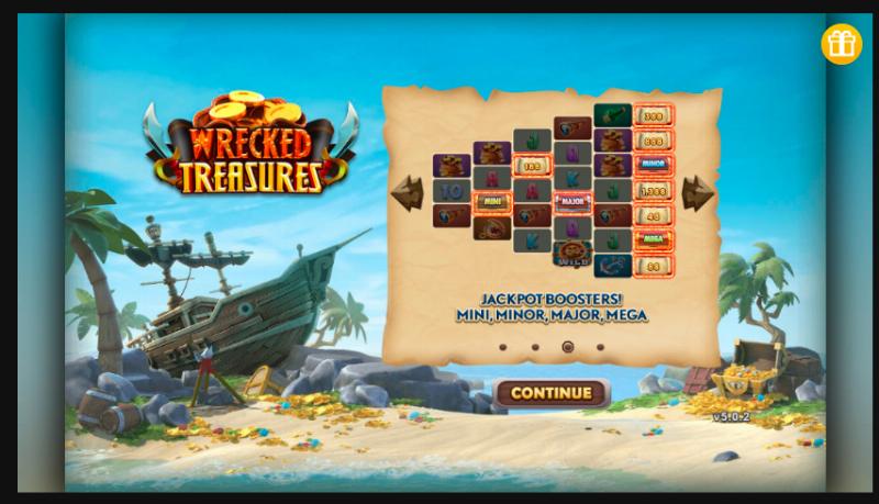 Wrecked Treasures slot artwork