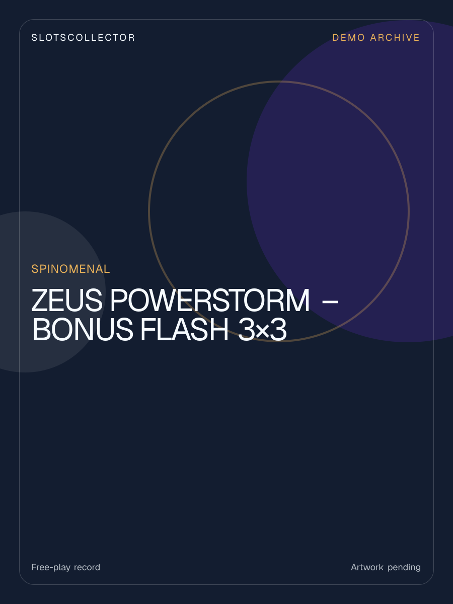 Zeus Powerstorm – Bonus Flash 3×3 slot artwork
